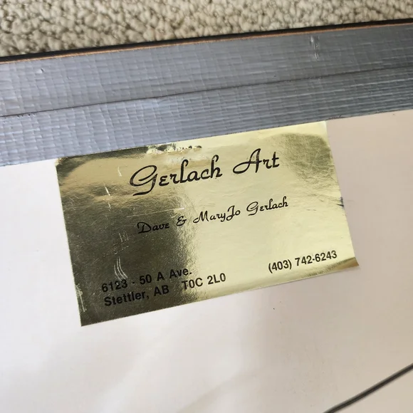 Vintage Gerlach Art Horses 3D Paper Tole in Rustic Wooden Glass Frame - Picture 13 of 14